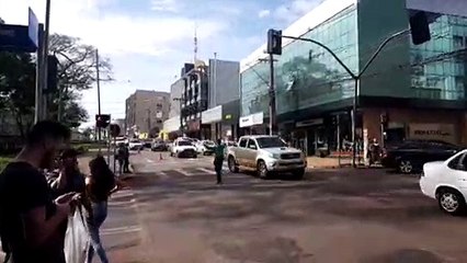 Corte de árvore gera transtorno no trânsito na Rua Paraná