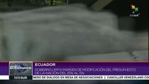 Ecuador: gob. limita margen de modificación del presupuesto nacional