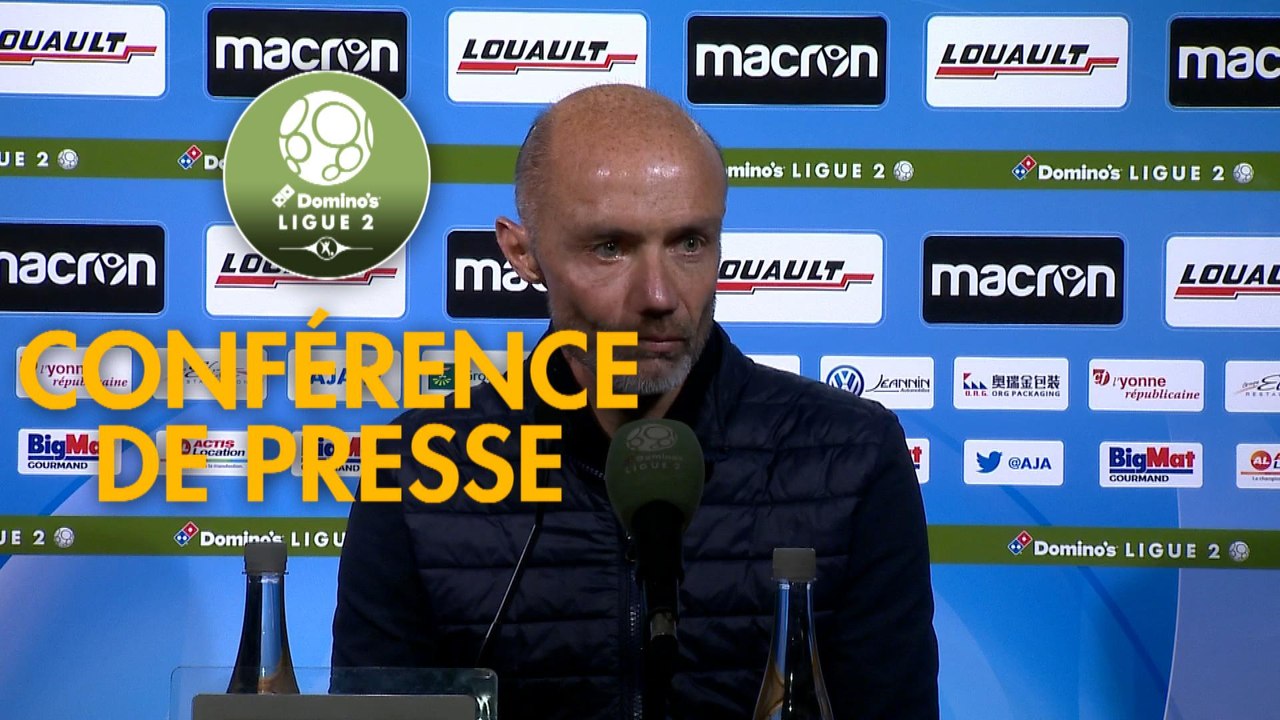 Conférence de presse AJ Auxerre - Châteauroux (1-2) : Cédric DAURY (AJA) - Nicolas USAI (LBC) - 2018/2019
