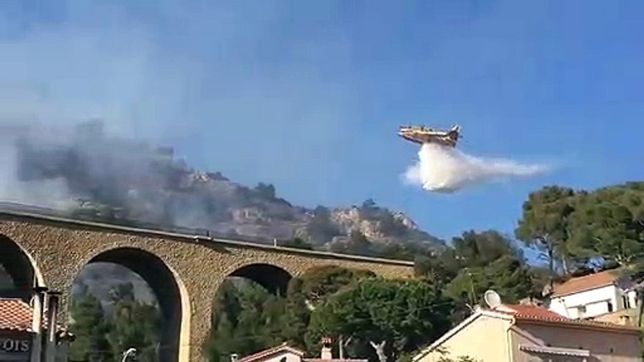 Incendie d'Ensuès-la-Redonne : l'intervention des Canadair en images