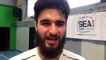 R1 FUTSAL (17ème journée) – Ahmed HAOULI réagit après la victoire du FC CHAVANOZ contre ALF FUTSAL