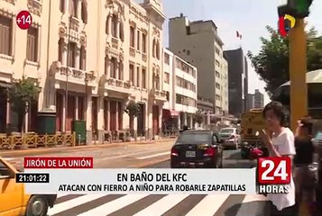 Cercado: niño fue brutalmente asaltado en local de comida rápida