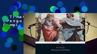 Timaeus and Critias (Penguin Classics) Complete