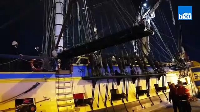 Arrivée de L'Hermione à Cherbourg-en-Cotentin