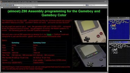 Introduction to GBZ80 Assembly programming on the Gameboy and Gameboy Color