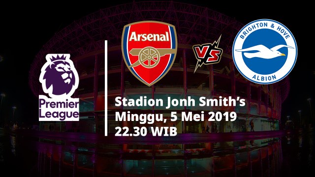 Jadwal Pertandingan Pekan ke-37 Liga Inggris, Arsenal Berhadapan dengan Brighton, Minggu (5/5)