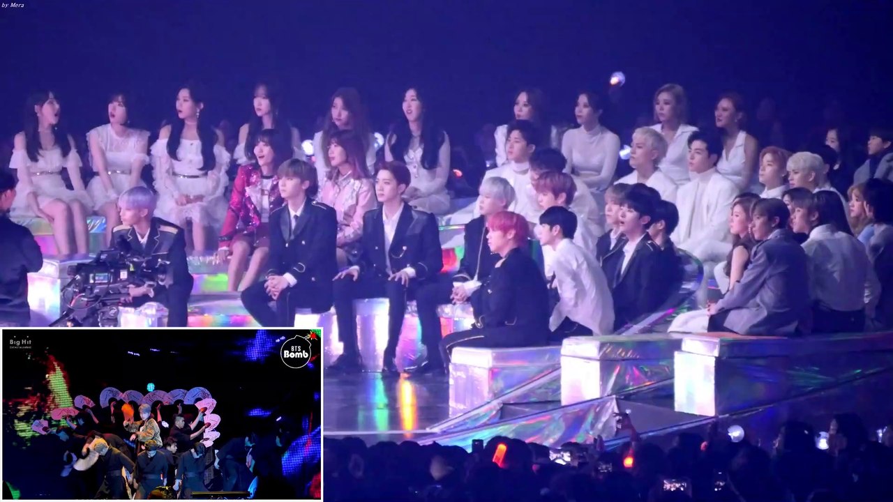 IDOLS REACTION TO BTS『INTRO by 3J + IDOL』(KOREAN TRADITIONAL ver.) 181201 MMA【BTS | BLACKPINK | WANNA ONE | GFRIEND | iKON |  (G)I-DLE | MAMAMOO | THE BOYZ | BOL4】