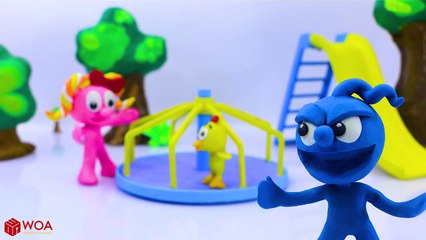 CLAY MIXER LITTLE DUCK GETS EATEN  Play Doh Cartoons Stop Motion