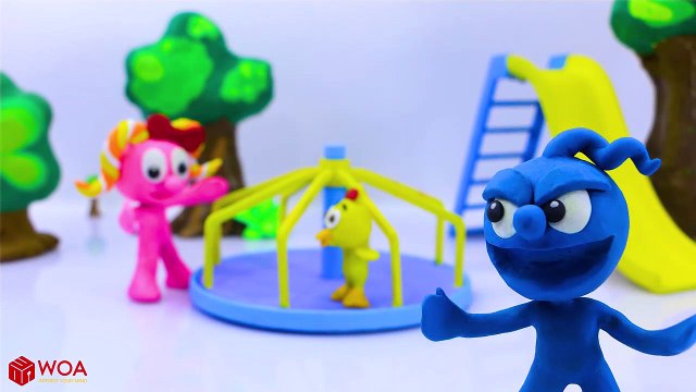 CLAY MIXER LITTLE DUCK GETS EATEN Play Doh Cartoons Stop Motion