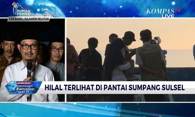 Hilal Terlihat di Pantai Sumpang Sulsel Pukul 18.17 WITA