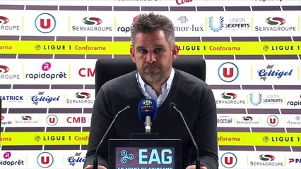 La réaction de Jocelyn Gourvennec après Guingamp - Caen (0-0)