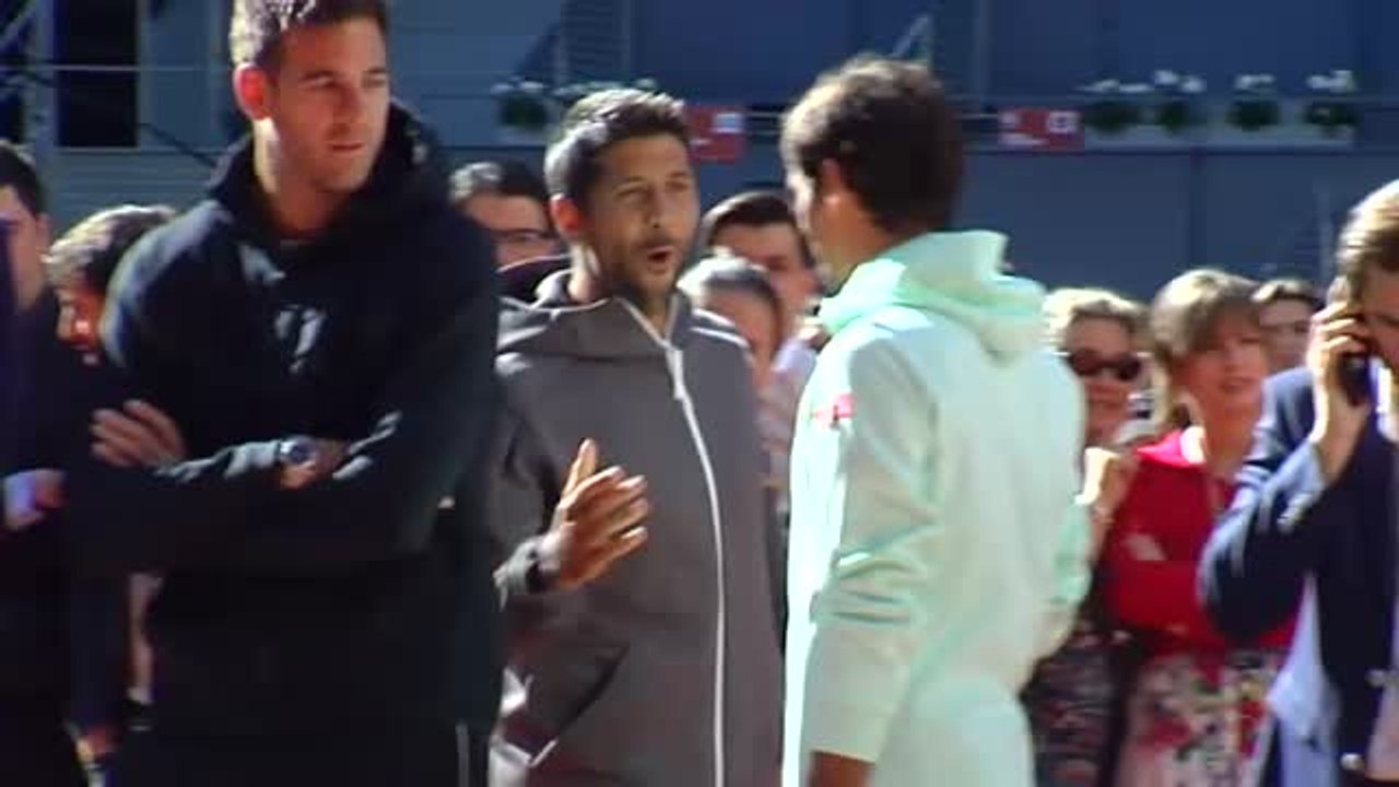 David Ferrer recibe el homenaje de las grandes estrellas del tenis en Madrid