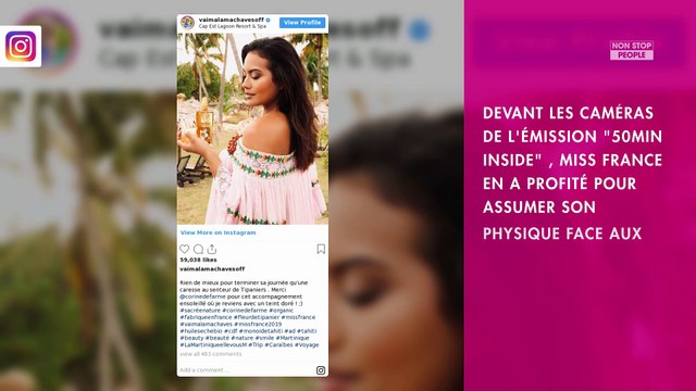 Vaimalama Chaves : sa réplique aux critiques sur son poids