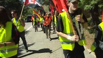 Cientos de anarquistas exigen en el Valle de los Caídos que se exhume ya al dictador Franco