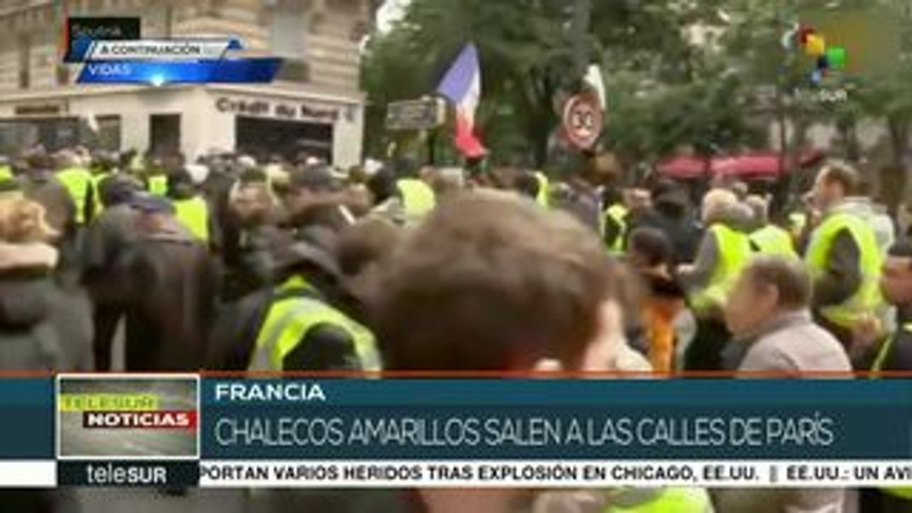 Francia: los Chalecos Amarillos protestan por 25º sábado consecutivo