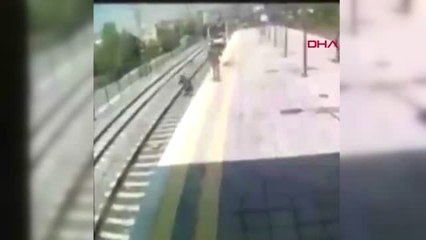 Küçükçekmece'de İntihara Kalkışan Kadını Tren Önünden Son Anda Kurtardı