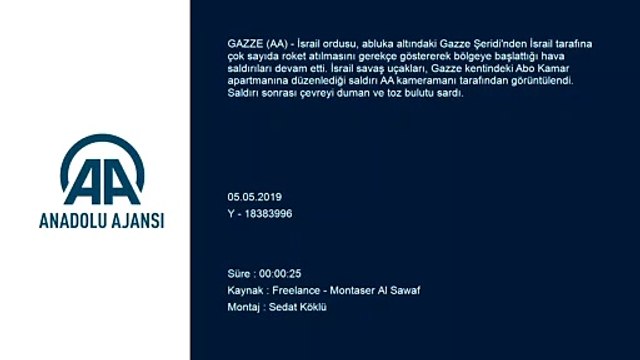 Gazze'de bir binanın vurulma anı AA kamerasında - GAZZE