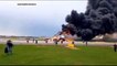 Russian plane on fire makes emergency landing in Moscow