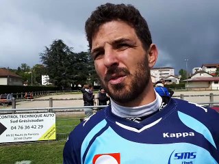 RUGBY (Fédérale 3) : Geoffrey Gerin (Saint-Marcellin) après Pezenas