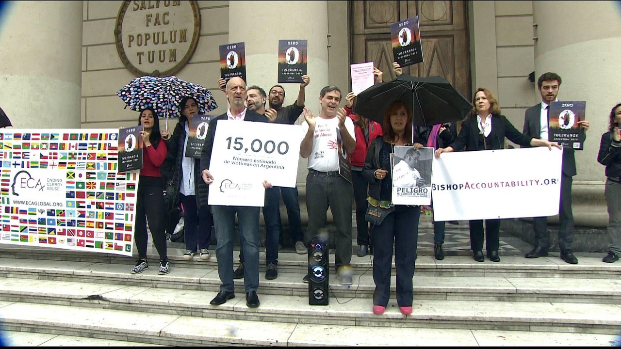 Activists call on Pope Francis to implement Vatican's 'zero tolerance' policy for sexual abuse by clergy in Argentina.