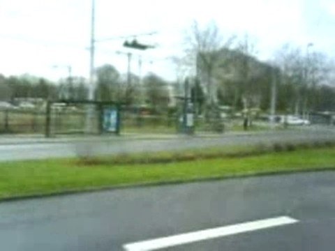 Tramway - A bord en mode routier (Brabois) puis guidé