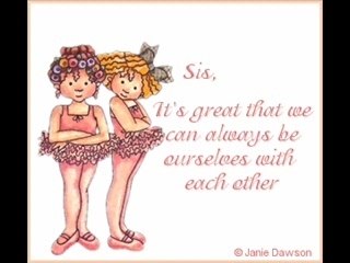 a sister reaches for your hand and touches your heart