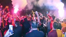 Galatasaray'a Florya'da coşkulu karşılama