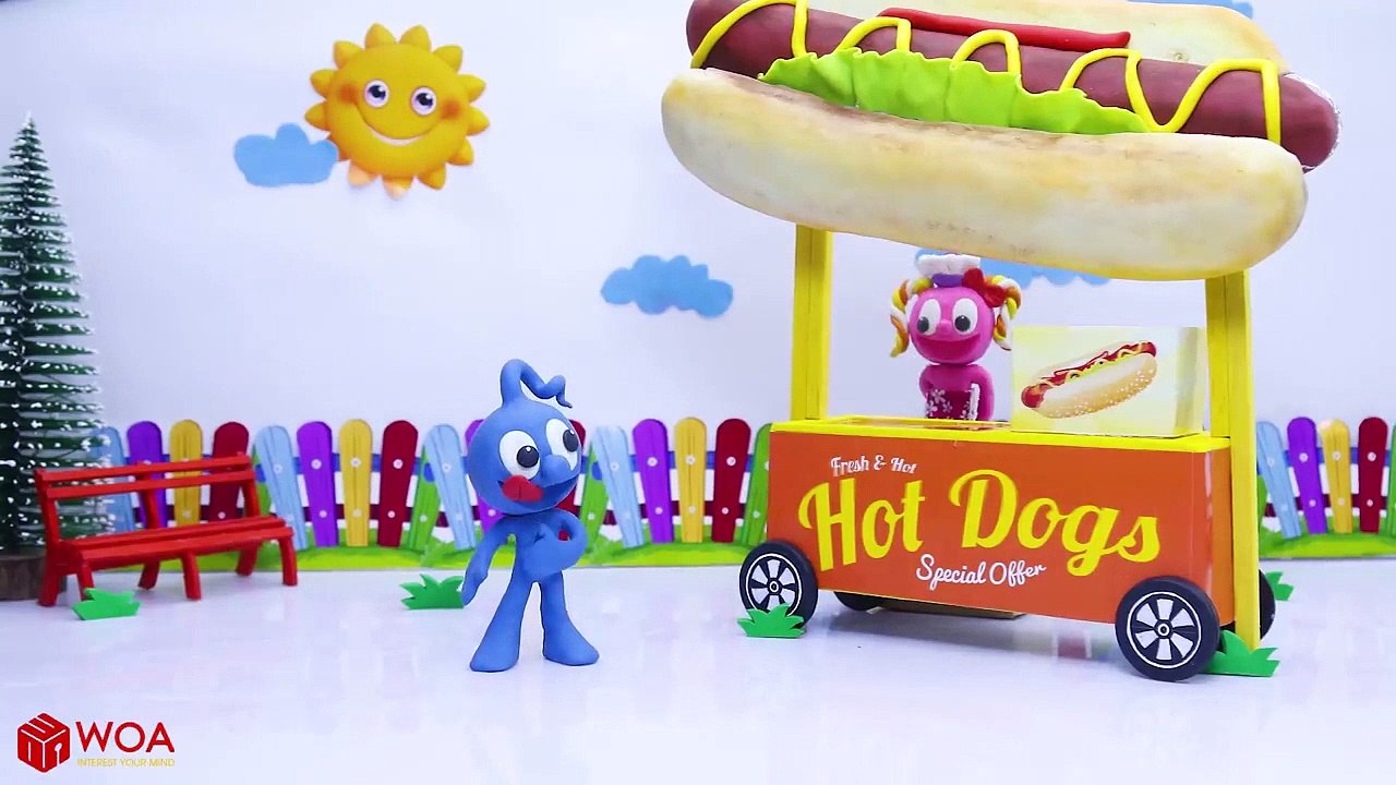 CLAY MIXER: TASTY ULTIMATE HOT DOG  Play Doh Cartoons