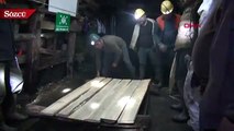 Zonguldak’ta özel bir maden ocağında çalışan işçiler yılın ilk sahurunu yerin metrelerce altında yaptı