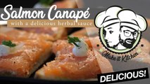 Smoked Salmon canapes - Canape ideas - Cold Canapes Recipe