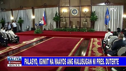 Descargar video: Palasyo, iginiit na maayos ang kalusugan ni Pangulong Duterte