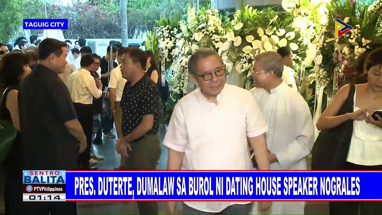 Pangulong Duterte, dumalaw sa burol ni dating House Speaker Nograles