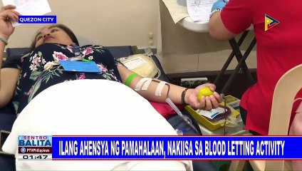 Ilang ahensya ng pamahalaan, nakiisa sa blood letting activity