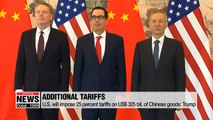 Trump threatens to increase tariffs on $200 bil. of Chinese goods to 25 pct.
