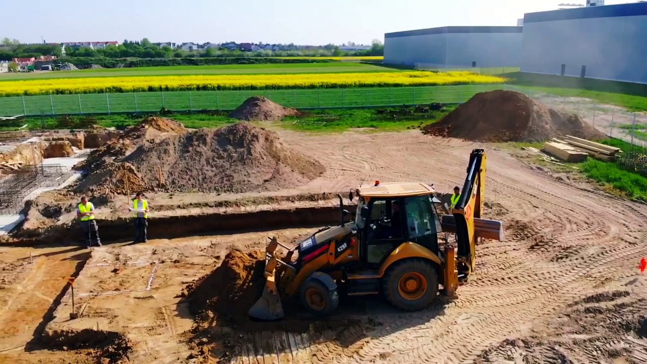 Le nouveau siège de l'entreprise Jozwiak est en construction.