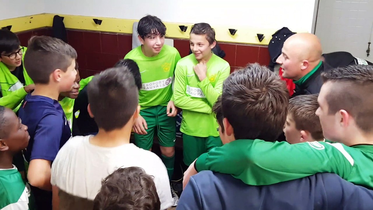 U13, Cri de victoire après la victoire 5 a 3 contre Grandviller 2 le 4 mai 2019
