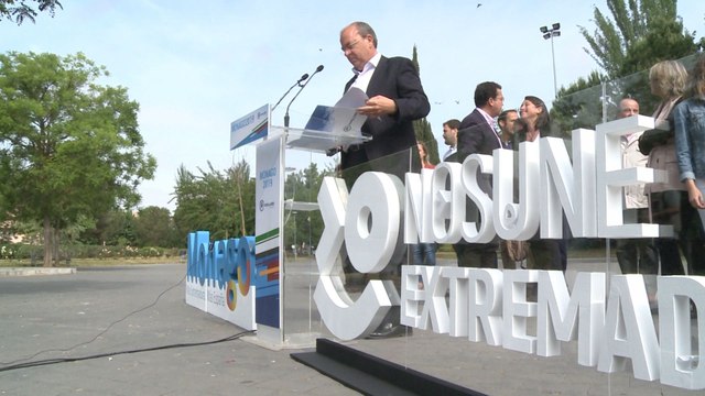 Monago en acto de campaña en Mérida