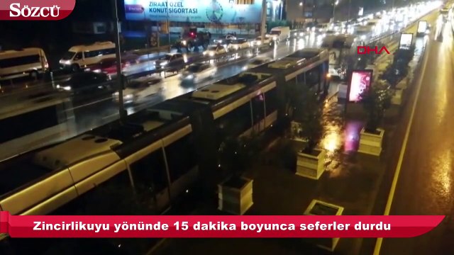 Ayvansaray'da metrobüs arızası
