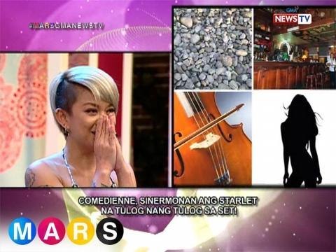 Mars: Comedienne, sinermonan ang starlet na natutulog sa set! | Mars Mashadow