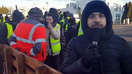 Lutterbach : des gilets jaunes bloquent Loomis