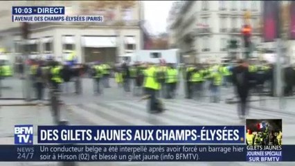 Des gilets jaunes aux Champs-Élysée