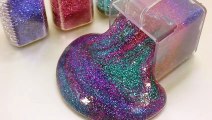 DIY How To Make 'Glitter Galaxy Clay Slime' Learn Numbers Counting Colors Baby Doll Bubble Gum Bath