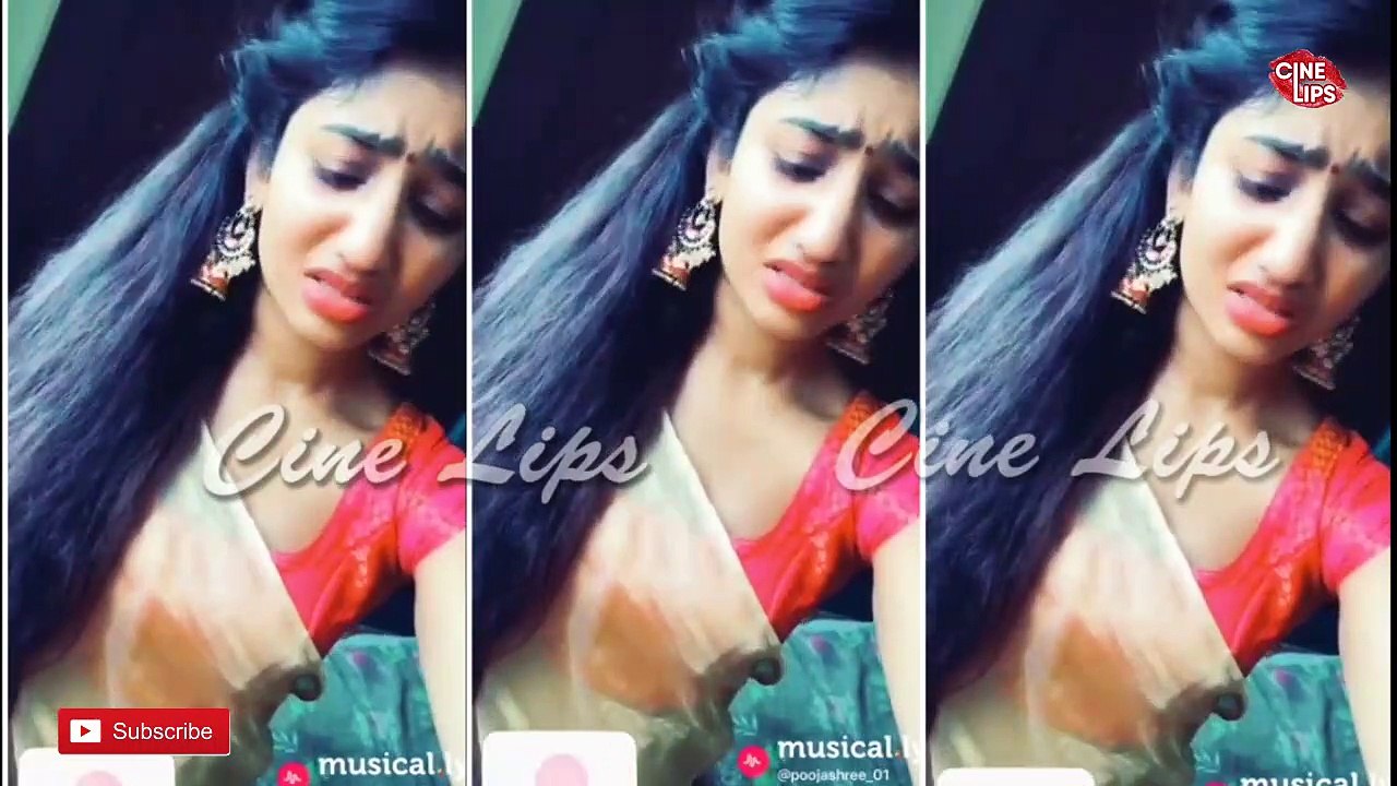 Cute Girl Pooja Shree Dubsmash Collection In Cine Lips