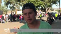 Migrantes muda campamento al ras de frontera México-EEUU