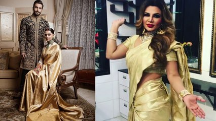 Deepika Padukone के reception look को Rakhi Sawant ने किया कॉपी; Watch Video | Boldsky