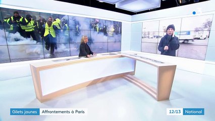 "Gilets jaunes" à Paris : à Paris, "c'est fumigènes contre gaz lacrymogène"