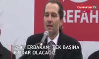 Fatih Erbakan ilk mitingini yaptı: Tek başına iktidar olacağız