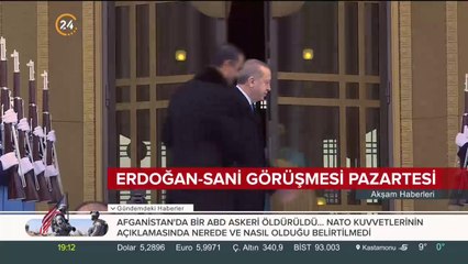 Başkan Erdoğan-Sani görüşmesi Pazartesi günü gerçekleşecek