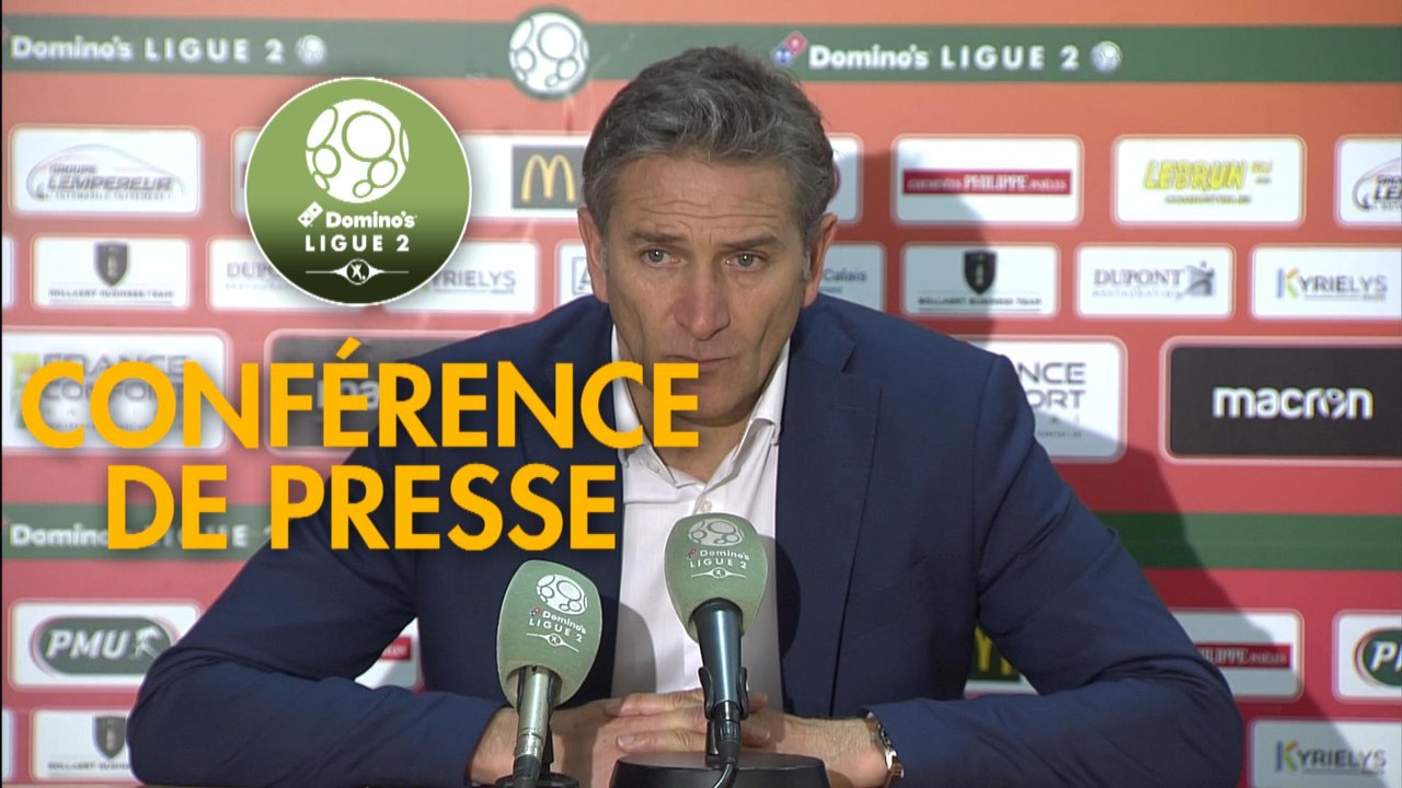 Conférence de presse RC Lens - Grenoble Foot 38 (0-0) : Philippe  MONTANIER (RCL) - Philippe  HINSCHBERGER (GF38) - 2018/2019