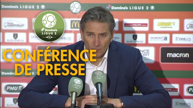 Conférence de presse RC Lens - Grenoble Foot 38 (0-0) : Philippe MONTANIER (RCL) - Philippe HINSCHBERGER (GF38) - 2018/2019